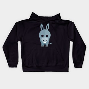 Funny blue donkey Kids Hoodie